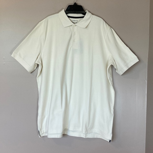 Croft and Borrow Cream Colored Men’s Polo Shirt, XXL Tall size - Picture 2 of 11
